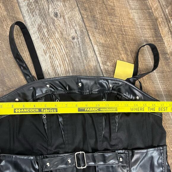 NWT Tripp NYC Black Faux Leather Corset Top Size XL - Picture 7 of 11
